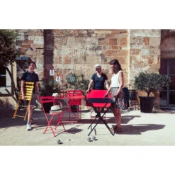 Chaise De Jardin Pliante FERMOB Bistro Métal - Piment -Fermob Soldes Magasin 010143 chaise de jardin pliante fermob bistro metal piment ambiance