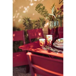 Table De Jardin 8 Personnes FERMOB Cargo 128 X 128 Cm - Piment -Fermob Soldes Magasin 024143 table jardin fermob cargo 128 128 cm piment