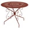 Table De Jardin 4 Personnes FERMOB Montmartre Ø 96 Cm - Ocre Rouge
