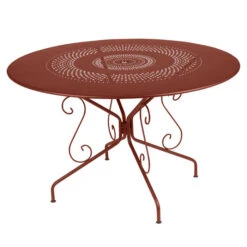 Table De Jardin 8 Personnes FERMOB Montmartre Ø 117 Cm - Ocre Rouge