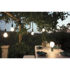 Lampe De Jardin FERMOB Aplô H 24 - Bleu Acapulco -Fermob Soldes Magasin 341021 lampe jardin fermob aplo h24 nuit ambiance