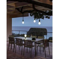 Sangle De Suspension Pour Lampe FERMOB Aplô - Carbone -Fermob Soldes Magasin 347047 sangle suspension lampe fermob aplo carbone ambiance 3