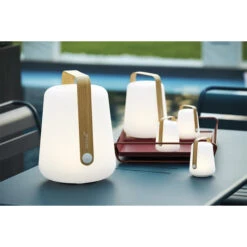 Lampe Nomade FERMOB Balad Bamboo H 38 Cm -Fermob Soldes Magasin 365300 lampe nomade fermob balad h 38 bamboo ambiance 1