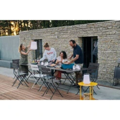 Lampe Nomade FERMOB Balad H 38 Cm - Carbone -Fermob Soldes Magasin lampe balad 38 carbone ambiance repas min