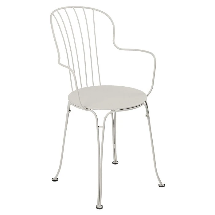 Fauteuil De Jardin Empilable FERMOB Opéra + - Gris Argile