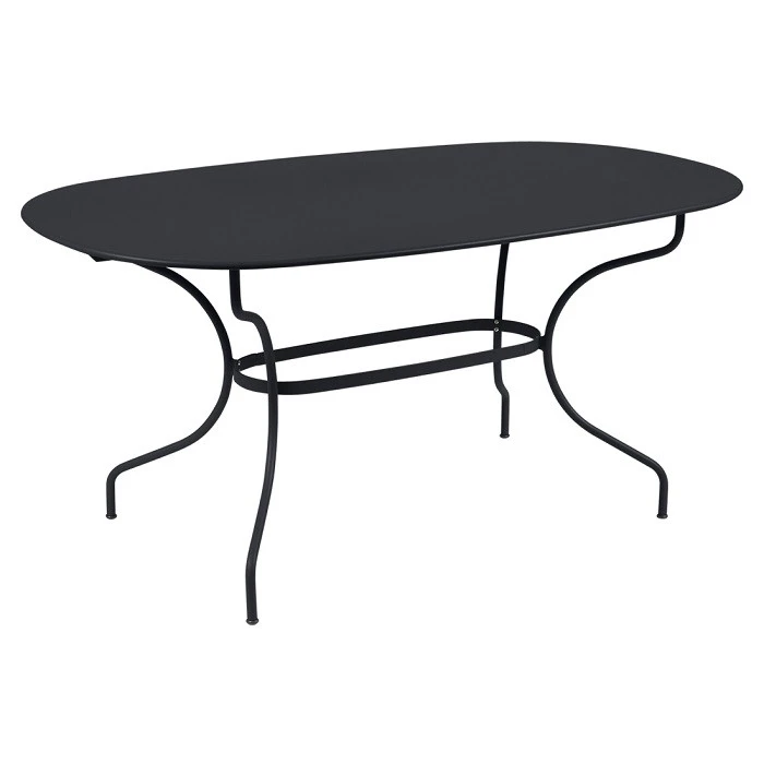 Table De Jardin Ovale 6 Personnes FERMOB Opéra + 160 X 90 Cm - Carbone 3 Table De Jardin Ovale 6 Personnes FERMOB Opéra + 160 X 90 Cm - Carbone