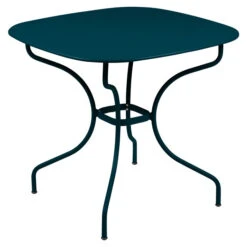 Table De Jardin 4 Personnes FERMOB Opéra + 82 X 82 Cm - Bleu Acapulco