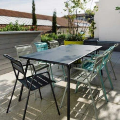 Table De Jardin 8 Personnes FERMOB Monceau 194 X 94 Cm - Carbone -Fermob Soldes Magasin salon jardin fermob table cargo 194 cm carbone