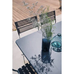 Salon De Jardin Fermob Cargo 128 X 90 Cm Bleu Acapulco, 6 Personnes -Fermob Soldes Magasin table rectangulaire cargo table fermob 1